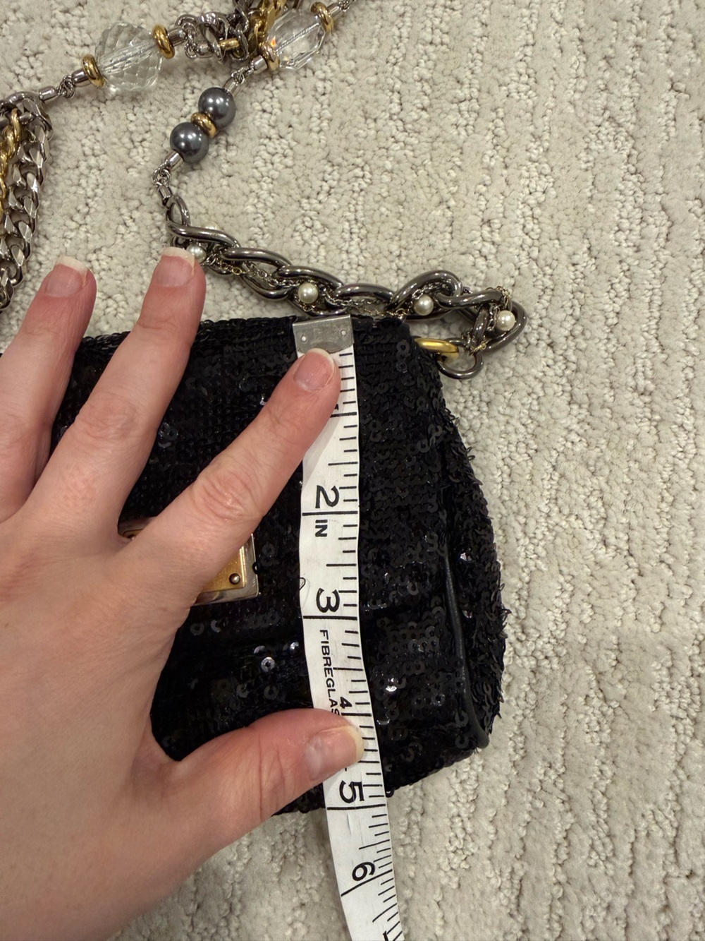 Dolce & Gabbana miss charles sequin flap mini shoulder bag - Picture 7 of 13